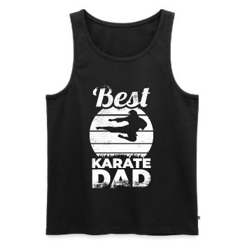 Best Karate Dad - Men's Premium Organic Tank Top - black - Front - AI Model Male 178 light (178cm)