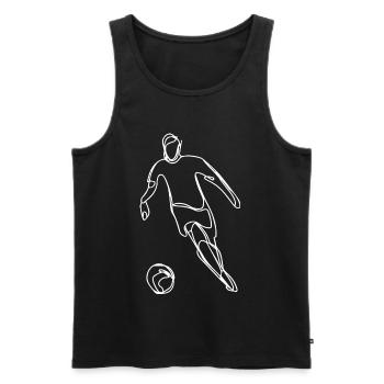 Croquis de footballeur - Débardeur bio Premium Homme - noir - Devant - AI Model Male 178 light (178cm)