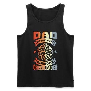 Father of the most fantastic cheerleader - Men's Premium Organic Tank Top - black - Front - AI Model Male 178 light (178cm)