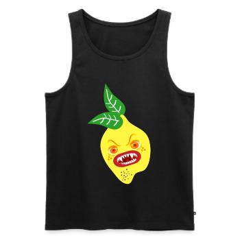 HALLOWEEN COSTUME LEMON - Men's Premium Organic Tank Top - black - Front - Michal (187cm)