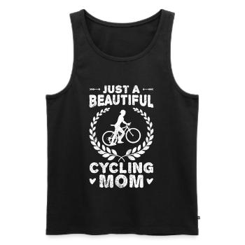 Fahrradfahrer Mutter - Männer Premium Bio Tank Top - Schwarz - Vorne - Michal (187cm)