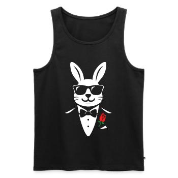 Gentlehop Bunny - Männer Premium Bio Tank Top - Schwarz - Vorne - Michal (187cm)