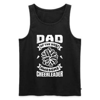 Dad Of The Most Awesome Cheerleader - Men's Premium Organic Tank Top - black - Front - AI Model Male 178 light (178cm)