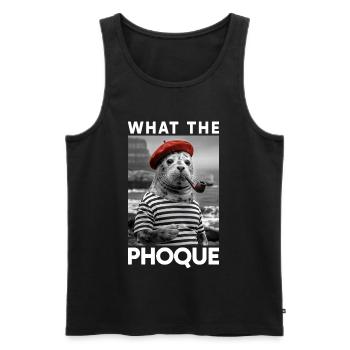 Was der Phoque Baskenland Baskisches Regionalhumor - Männer Premium Bio Tank Top - Schwarz - Vorne - Michal (187cm)
