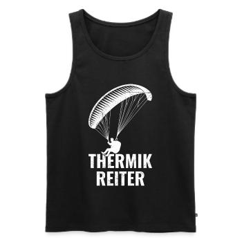 Parapente THERMIK REITER Drôle - Débardeur bio Premium Homme - noir - Devant - Michal (187cm)