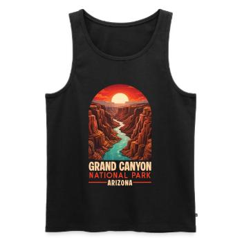 Grand Canyon Nationalpark, Bundesstaat Arizona - Männer Premium Bio Tank Top - Schwarz - Vorne - Michal (187cm)