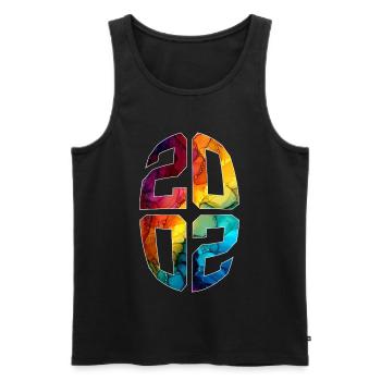 24 JAHRE ALT 2002 24. GEBURTSTAG - Männer Premium Bio Tank Top - Schwarz - Vorne - Michal (187cm)