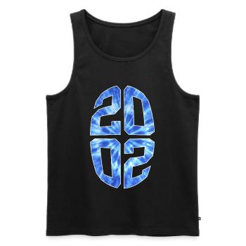 24 YEARS OLD 2002 24TH BIRTHDAY - Men's Premium Organic Tank Top - black - Front - Michal (187cm)