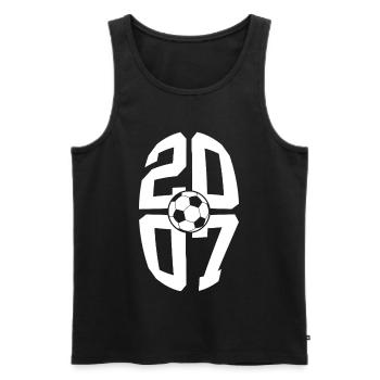 19 YEARS BORN 2007 FOOTBALL 19TH BIRTHDAY - Men's Premium Organic Tank Top - charcoal grey - Front - Alexander (188cm)