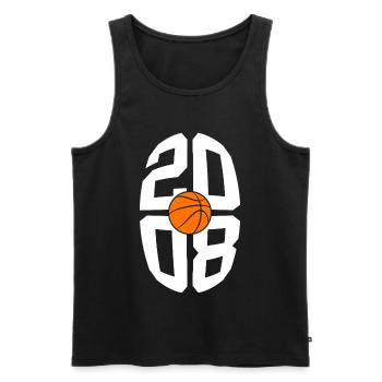 JAHRGANG 2008 BASKETBALL 18. GEBURTSTAG - Männer Premium Bio Tank Top - Schwarz - Vorne - Michal (187cm)