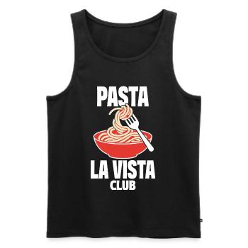 Pasta La Vista Club for pasta fans - Men's Premium Organic Tank Top - black - Front - Michal (187cm)