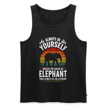 Sois toujours toi-même - Männer Premium Bio Tank Top - Schwarz - Vorne - Michal (187cm)