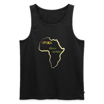 Africa This is My home - Men's Premium Organic Tank Top - black - Front - AI Model Male 178 light (178cm)
