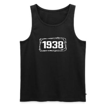 Vintage Fabriqué En 1938 - Anniversaire 86 ans - Débardeur bio Premium Homme - noir - Devant - Michal (187cm)