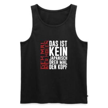 Geh mal Bier holen Japanisch Trinken Party Humor - Männer Premium Bio Tank Top - Schwarz - Vorne - Michal (187cm)