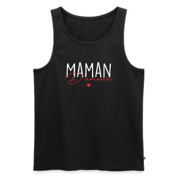 Maman D'Amour - Débardeur bio Premium Homme - noir - Devant - Michal (187cm)