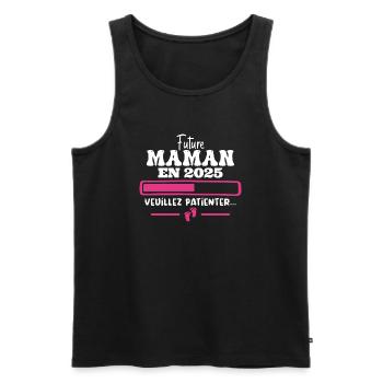 Future Maman 2025 Cadeau Nouvelle Naissance Maman - Débardeur bio Premium Homme - noir - Devant - Michal (187cm)