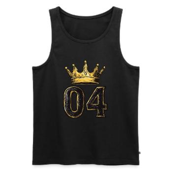 Couronne à 4 chiffres - Débardeur bio Premium Homme - noir - Devant - Michal (187cm)