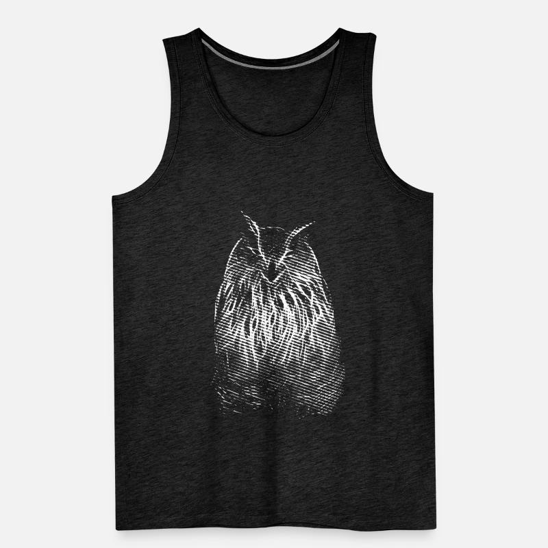Das Lächeln von Herrn Owl. Eule, Eule Männer Premium Bio Tank Top
