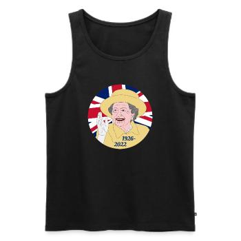 Queen Elizabeth II - 1926-2022 - Männer Premium Bio Tank Top - Schwarz - Vorne - AI Model Male 178 light (178cm)