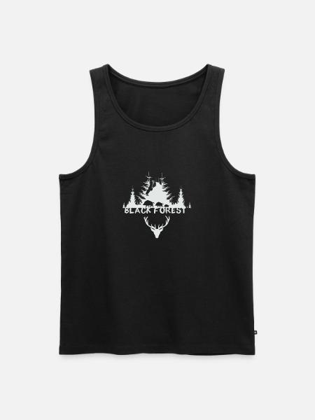 black forest,hunter,wild,forest,deer,eagle,antler - Men's Premium Organic Tank Top - black