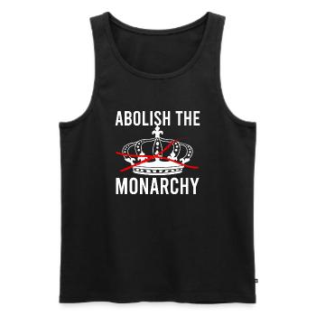 Anti Monarchy Not My Royal Lustige Demokratie - Männer Premium Bio Tank Top - Schwarz - Vorne - AI Model Male 178 light (178cm)