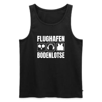 Flughafen Bodenlotse Marshaller Beruf Luftfahrt - Männer Premium Bio Tank Top - Schwarz - Vorne - AI Model Male 178 light (178cm)