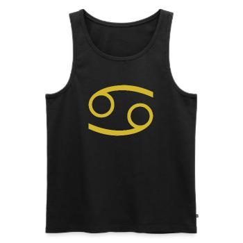 Sternzeichen Krebs, exklusives T-Shirt Design - Männer Premium Bio Tank Top - Schwarz - Vorne - AI Model Male 178 light (178cm)