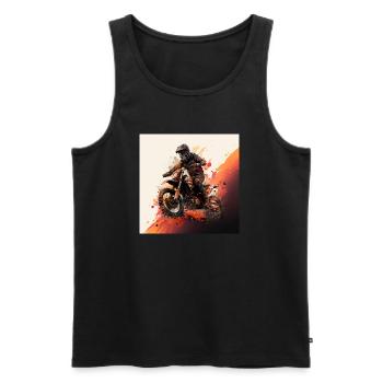 Motocross hero: show your love for off-road. - Men's Premium Organic Tank Top - black - Front - Michal (187cm)
