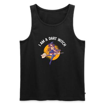 Dart Darts Vintage Dartpfeile - Männer Premium Bio Tank Top - Schwarz - Vorne - Michal (187cm)