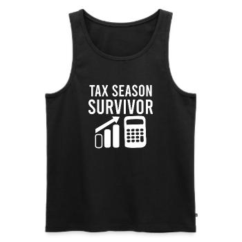 Buchhalter Accountant Finanzexperten Sprüche - Männer Premium Bio Tank Top - Schwarz - Vorne - Michal (187cm)