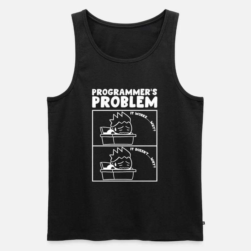 Programmers Problem Programmeur Informaticien - Débardeur bio Premium Homme - noir