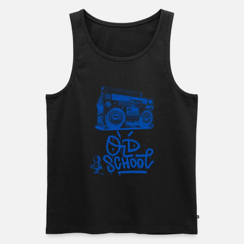 Alte Schule - Männer Premium Bio Tank Top - Schwarz
