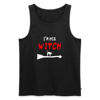 I'm his Witch Halloween Hexe Partner Kostüm - Männer Premium Bio Tank Top - Schwarz - Vorne - AI Model Male 178 light (178cm)