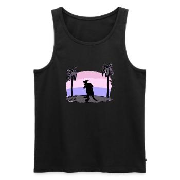 Känguru mit Rucksack und Schuhe - Männer Premium Bio Tank Top - Schwarz - Vorne - AI Model Male 178 light (178cm)