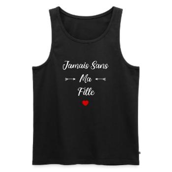 Jamais sans ma Fille - Débardeur bio Premium Homme - noir - Devant - Michal (187cm)