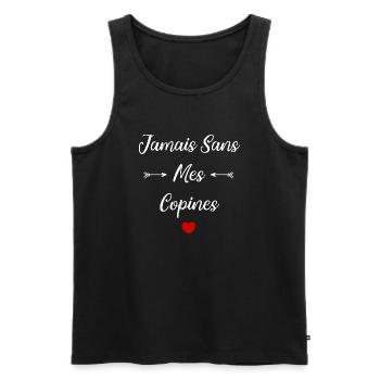 Jamais sans mes copines - Débardeur bio Premium Homme - noir - Devant - Michal (187cm)