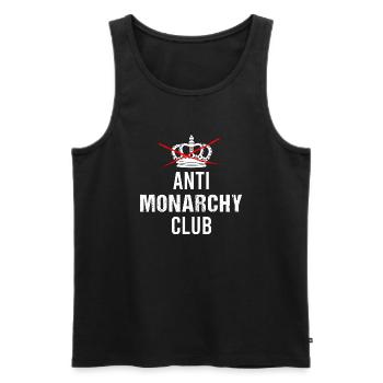 Anti Monarchy Not My Royal Lustige Demokratie - Männer Premium Bio Tank Top - Schwarz - Vorne - AI Model Male 178 light (178cm)