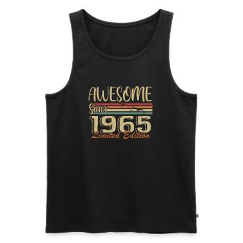Legenden wurden 1965 geboren Jahrgang 1965 - Männer Premium Bio Tank Top - Schwarz - Vorne - Michal (187cm)