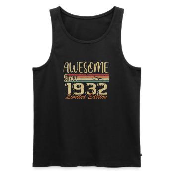 Les légendes sont nées en 1932 Vintage 1932 - Débardeur bio Premium Homme - noir - Devant - Michal (187cm)