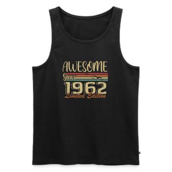Legenden wurden 1962 geboren Jahrgang 1962 - Männer Premium Bio Tank Top - Schwarz - Vorne - Michal (187cm)