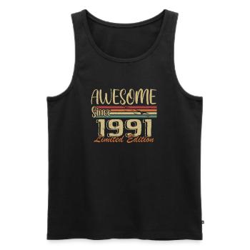 Legends were born in 1991 Vintage 1991 - Men's Premium Organic Tank Top - black - Front - Michal (187cm)