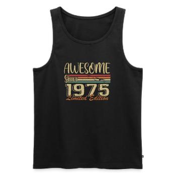 Legends Were Born In 1975 Vintage 1975 - Men's Premium Organic Tank Top - black - Front - Michal (187cm)