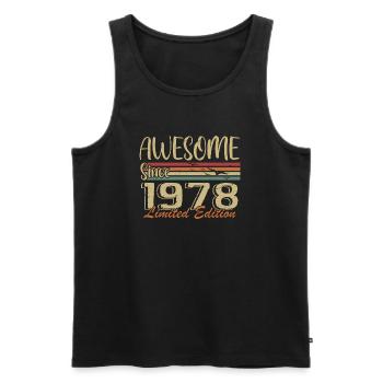 Les légendes sont nées en 1978 Vintage 1978 - Débardeur bio Premium Homme - noir - Devant - Michal (187cm)