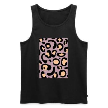 Leopard I - Männer Premium Bio Tank Top - Schwarz - Vorne - Michal (187cm)