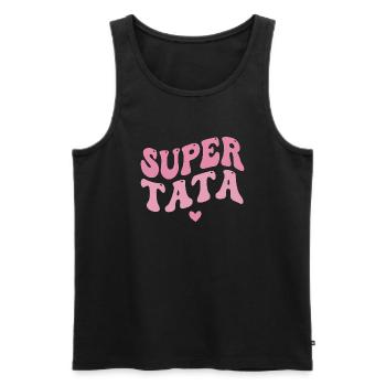 Super Tata - Débardeur bio Premium Homme - noir - Devant - Michal (187cm)