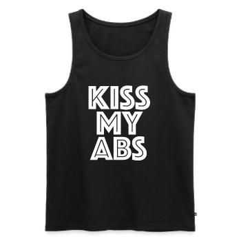 Kiss my abs | Fitness, Bodybuilding, Abs - Men's Premium Organic Tank Top - black - Front - Michal (187cm)