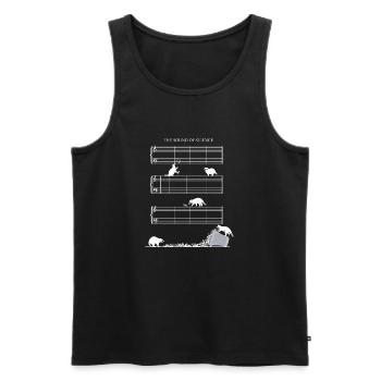 Sound Of Silence Notenblatt ohne Noten Waschbären - Männer Premium Bio Tank Top - Schwarz - Vorne - AI Model Male 178 light (178cm)