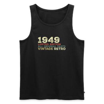 1949 né cadeau d’anniversaire vintage 1949 Retro - Débardeur bio Premium Homme - noir - Devant - Michal (187cm)