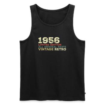 1956 Born Vintage 1956 Retro Geburtstagsgeschenk - Männer Premium Bio Tank Top - Schwarz - Vorne - Michal (187cm)